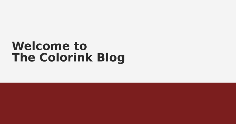 Welcome to the Colorink Blog